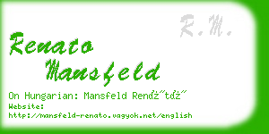 renato mansfeld business card